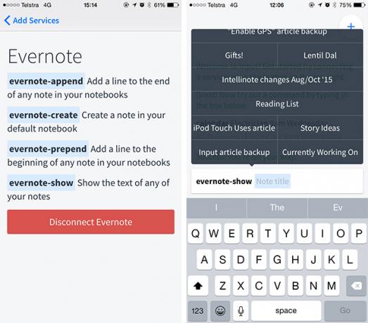 Input è una riga di comando di iPhone per Evernote, Gmail e molto altro inputevernote