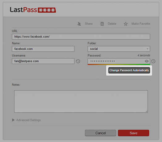 LastPass-change-password automaticamente