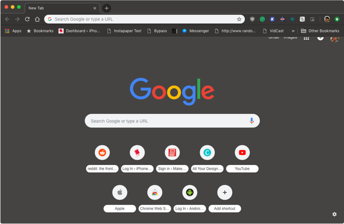 Chrome Mojave theme