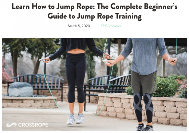 La guida per principianti di Crossrope per saltare la corda insegna le basi della corda per saltare per gli adulti in modo da evitare lesioni
