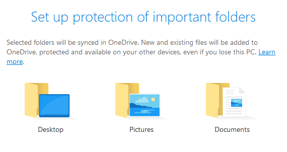 protezione delle cartelle onedrive