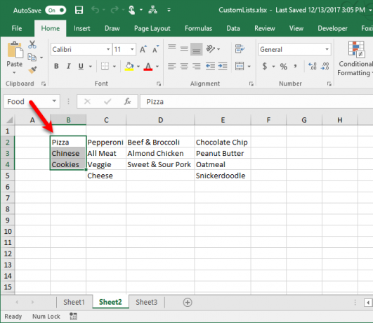 tipi di elenchi Excel per facilitare l'inserimento dei dati