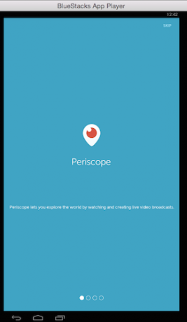 periscopio-BlueStacks-running