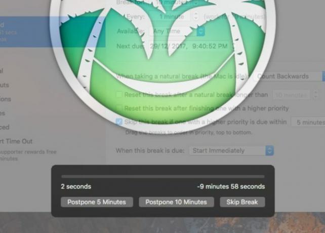 time-out-App della barra dei menu per Mac