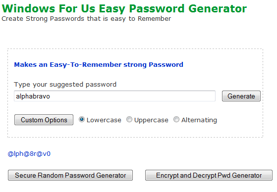 generatore di password complesse memorabile