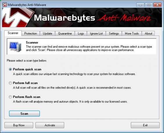 Assicurati di essere pulito con questi strumenti antivirus gratuiti One-Time Scan [Windows] gratuiti antivirusbyte