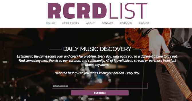 Scopri la nuova musica - RCRDList