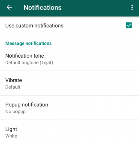 notifiche personalizzate whatsapp