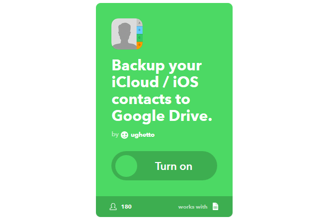 La guida IFTTT definitiva: utilizza lo strumento più potente del Web come un backup Pro 30IFTTTContattiGoogleDrive