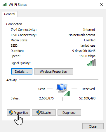 Come disattivare il Wi-Fi quando si collega Ethernet nello stato WiFi di Windows 10 1