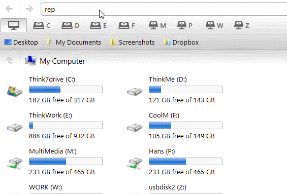 sostituzione per Windows Explorer