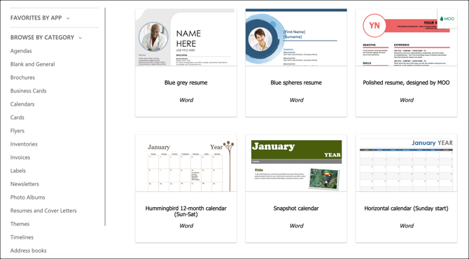 Modelli di Word online di Microsoft Office