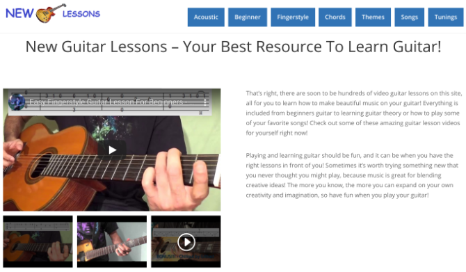 Le nuove lezioni di chitarra sono per i principianti per imparare le basi su come suonare una chitarra