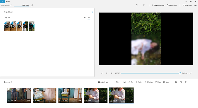 editor video per app di Windows 10 foto