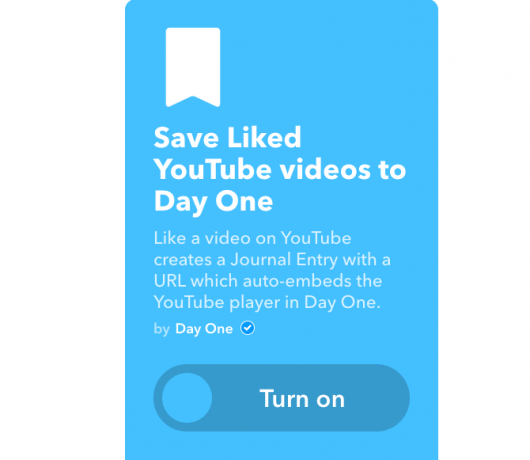 youtube ifttt ha apprezzato i video fino al primo giorno