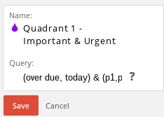 Quadrante di ToDoist Covey