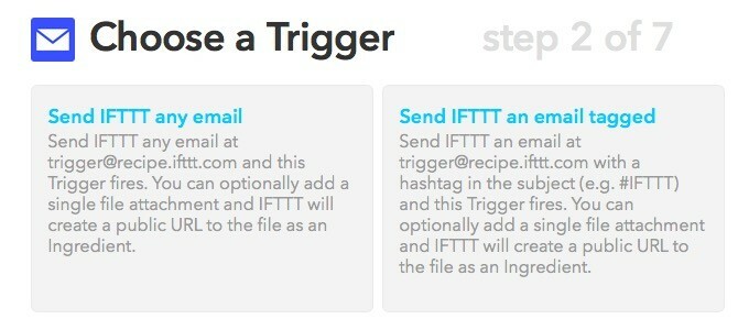 Invia e-mail IFTTT