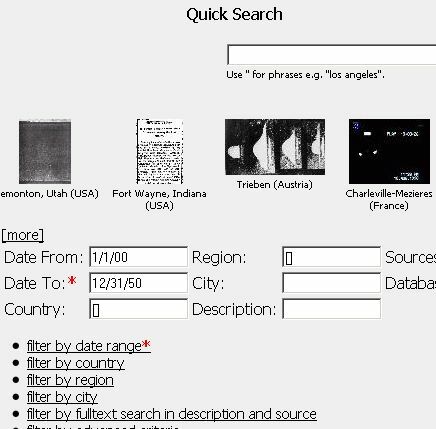 siti web di avvistamenti ufo recenti