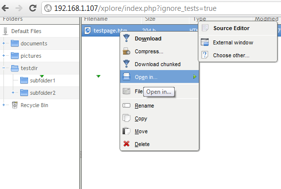 Sfoglia i file del tuo sito Web senza FTP utilizzando AjaXplorer xplorer7