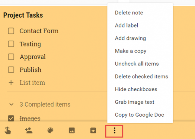 Come utilizzare Google Keep per una semplice gestione dei progetti GoogleKeepExtras web