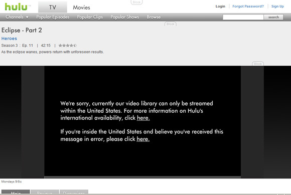 Hulu - Video non disponibile