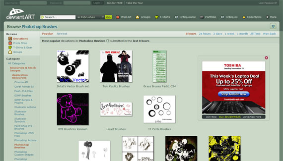 6 migliori siti per scaricare pennelli Photoshop gratuiti deviantart1