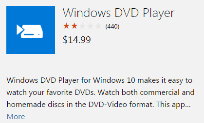 Lettore DVD di Windows US Store