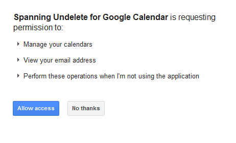 ripristinare l'evento del calendario di google