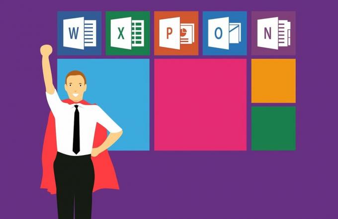 Applicazioni di Microsoft Office con Guy a Cape