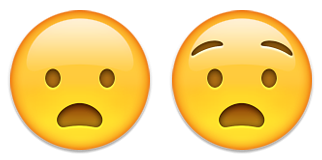 Emoticon emoji sorpresa scioccata