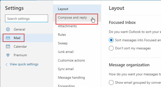 Fai clic su Scrivi il messaggio e rispondi in Outlook in Office 365