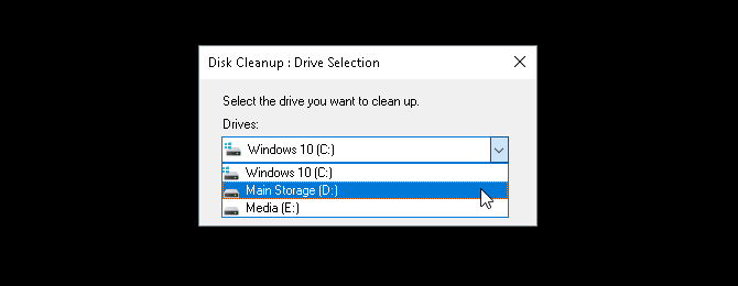 Memoria insufficiente su Windows 10? 5 suggerimenti per aiutare a recuperare la selezione dell'unità di pulizia del disco spazio su disco