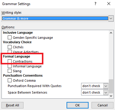 Come fermare Microsoft Word sottolineando le parole corrette come linguaggio formale degli errori