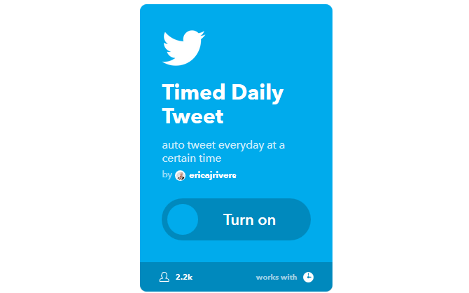 La guida IFTTT definitiva: usa lo strumento più potente del Web come un Pro 9IFTTT TimedDailyTweet