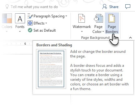 Come creare report e documenti professionali nei bordi della pagina di Microsoft Word