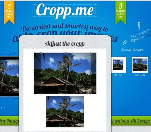 Cropp.me: ritaglia automaticamente le immagini online CroppMe