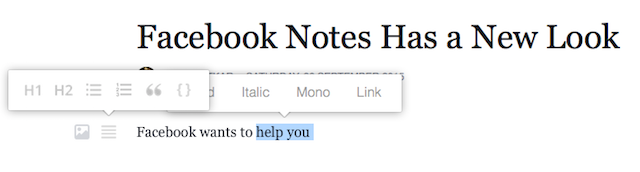 Facebook-note-rich-text-editor di