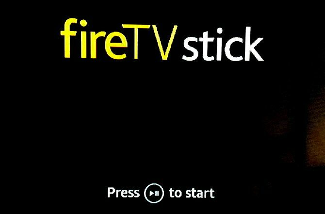 Schermata iniziale per configurare Amazon Fire TV Stick dopo l'associazione del telecomando