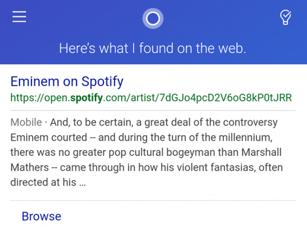 App Cortana Play Music