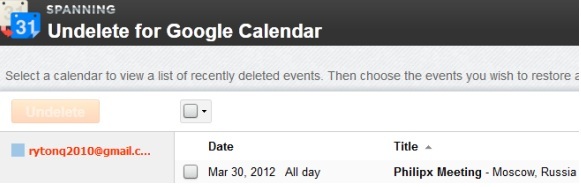 recuperare gli eventi eliminati del calendario di Google