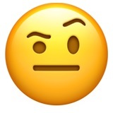 emoticon emoji scettico