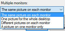opzioni mult monitor per johns background switcher