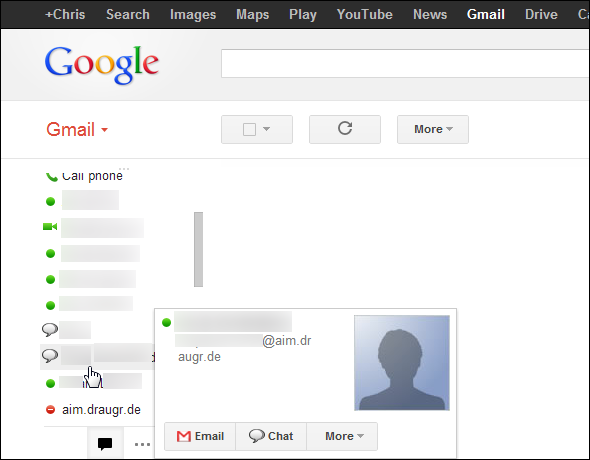 chat di Gmail