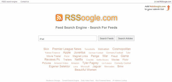 motore di ricerca feed RSS