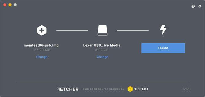 Crea USB avviabile con Etcher