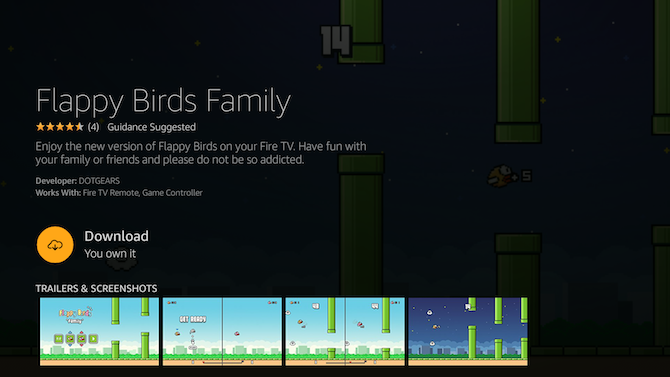 Come utilizzare Amazon Fire TV Stick: come scaricare e giocare a Flappy Birds Family e altri giochi