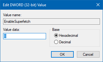 Modifica il valore DWORD a 32 bit