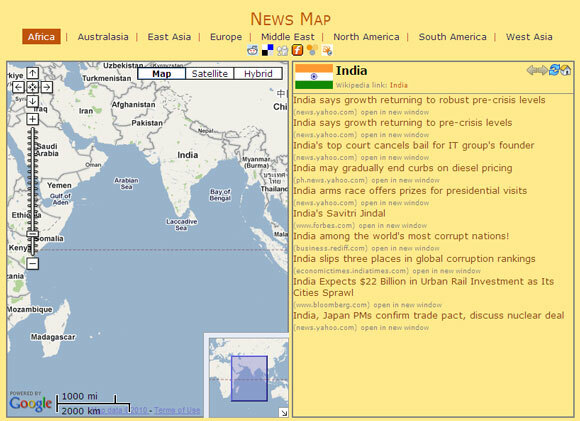 mappe di notizie