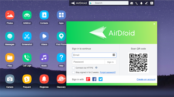 come impostare airdroid