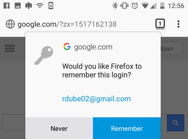 firefox su android - accedi